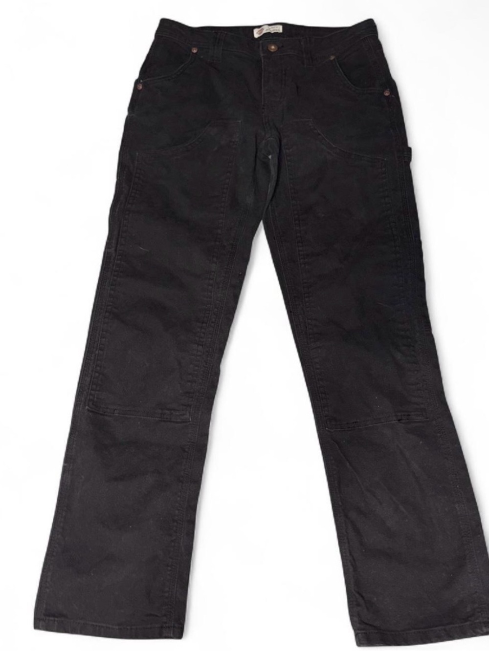 Double Knee Dickies Black Straight-Leg Work Pants for Women